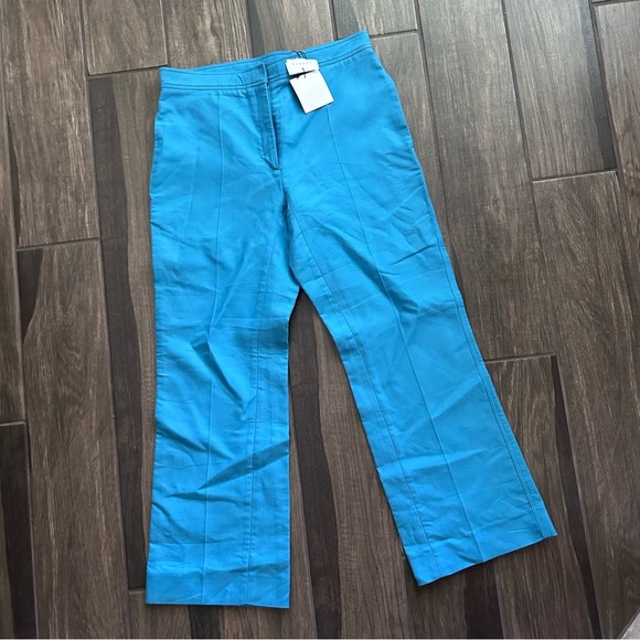 NWT Sandro Paris Straight Cut 7/8 Length Trousers in Blue Sz 6 - Picture 3 of 10